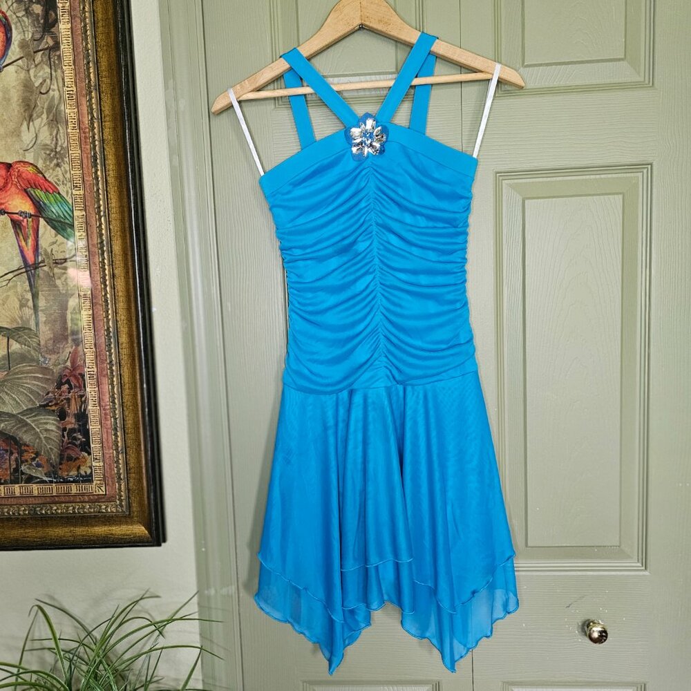 B Wear turquiose mini-dress size 10